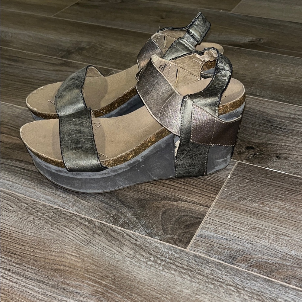 Corkys Black Wedge Shoes